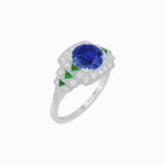 Load image into Gallery viewer, Art Deco Style Stepped Down Ring with Gemstone - Shahin Jewelry