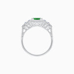 Load image into Gallery viewer, Art Deco Style Stepped Down Ring with Gemstone - Shahin Jewelry