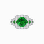 Load image into Gallery viewer, Art Deco Style Stepped Down Ring with Gemstone - Shahin Jewelry