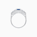 Load image into Gallery viewer, Art Deco Style Stepped Down Ring with Gemstone - Shahin Jewelry