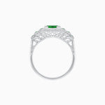 Load image into Gallery viewer, Art Deco Style Stepped Down Ring with Gemstone - Shahin Jewelry