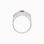 Load image into Gallery viewer, Art Deco Style Stepped Down Ring with Gemstone - Shahin Jewelry