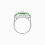 Load image into Gallery viewer, Art Deco Style Trilogy Illusion Setting Ring with Diamond - Shahin Jewelry
