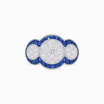 Load image into Gallery viewer, Art Deco Style Trilogy Illusion Setting Ring with Diamond - Shahin Jewelry