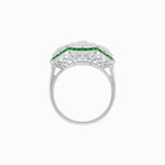 Load image into Gallery viewer, Art Deco Style Trilogy Illusion Setting Ring with Diamond - Shahin Jewelry