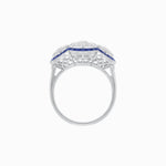 Load image into Gallery viewer, Art Deco Style Trilogy Illusion Setting Ring with Diamond - Shahin Jewelry