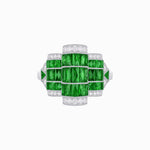 Load image into Gallery viewer, Art Deco Triple Tank - Scroll Motif Ring - Shahin Jewelry