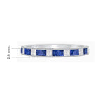 Load image into Gallery viewer, Baguette Brilliance , Sapphire and Diamond Channel Set Ring - Shahin Jewelry