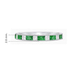 Load image into Gallery viewer, Baguette Brilliance , Tsavorite and Diamond Channel Set Ring - Shahin Jewelry
