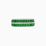 Load image into Gallery viewer, Baguette Sapphire Eternity twin stackable bands - Shahin Jewelry