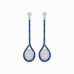 Load image into Gallery viewer, Ballroom Double Halo Dangle Earrings - Shahin Jewelry
