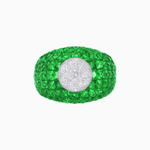 Load image into Gallery viewer, Bombay Illusion Diamond Ring with Gemstone - Shahin Jewelry