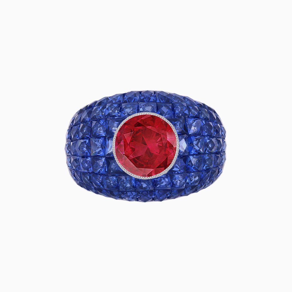 Bombay Ring with Gemstone - Shahin Jewelry