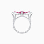 Load image into Gallery viewer, Butterfly Inspired Marquise Cocktail Ring with Invisible-Set Calibré-Cut Gemstones - Shahin Jewelry