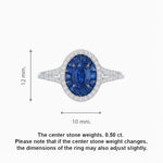 Load image into Gallery viewer, Classic Split Shank Halo Ring Mounting for an Oval Cut Stone - Shahin Jewelry