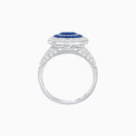 Load image into Gallery viewer, Convertible Gemstone Ring/Pendant with Accent Double Halo Highlights - Shahin Jewelry