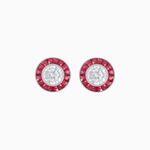 Load image into Gallery viewer, Convertible Halo Stud Earrings with Gemstones Mounting - Shahin Jewelry