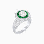 Load image into Gallery viewer, Convertible Ring/Pendant with Accent Double Halo Highlights - Shahin Jewelry