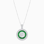 Load image into Gallery viewer, Convertible Ring/Pendant with Accent Double Halo Highlights - Shahin Jewelry