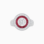 Load image into Gallery viewer, Convertible Ring/Pendant with Accent Double Halo Highlights - Shahin Jewelry