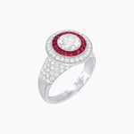 Load image into Gallery viewer, Convertible Ring/Pendant with Accent Double Halo Highlights - Shahin Jewelry