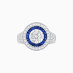 Load image into Gallery viewer, Convertible Ring/Pendant with Accent Double Halo Highlights - Shahin Jewelry