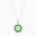 Load image into Gallery viewer, Convertible Ring/Pendant with Accent Double Halo Highlights - Shahin Jewelry