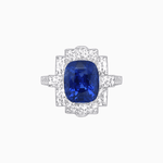 Load image into Gallery viewer, Cushion Cut Center Mounting Ring with Diamond Accents – Fully Customizable - Shahin Jewelry