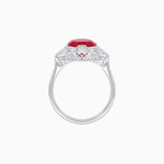 Load image into Gallery viewer, Cushion Cut Center Mounting Ring with Diamond Accents – Fully Customizable - Shahin Jewelry