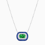 Load image into Gallery viewer, Cushion Cut Center Stone Double Halo Pendant Mounting - Shahin Jewelry