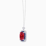 Load image into Gallery viewer, Cushion Cut Center Stone Double Halo Pendant Mounting - Shahin Jewelry