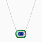 Load image into Gallery viewer, Cushion Cut Center Stone Double Halo Pendant Mounting - Shahin Jewelry