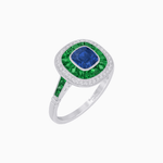 Load image into Gallery viewer, Cushion Cut Gemstone Engagement Ring - Shahin Jewelry