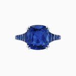 Load image into Gallery viewer, Cushion - Cut Gemstone Engagement Ring Mounting with French Cut Accent Stones - Shahin Jewelry