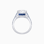 Load image into Gallery viewer, Cushion - Cut Gemstone Engagement Ring Mounting with French Cut Accent Stones - Shahin Jewelry