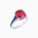 Load image into Gallery viewer, Cushion - Cut Gemstone Engagement Ring Mounting with French Cut Accent Stones - Shahin Jewelry