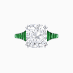 Load image into Gallery viewer, Cushion - Cut Gemstone Engagement Ring Mounting with French Cut Accent Stones - Shahin Jewelry
