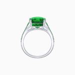 Load image into Gallery viewer, Cushion - Cut Gemstone Engagement Ring Mounting with French Cut Accent Stones - Shahin Jewelry