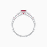 Load image into Gallery viewer, Cushion Cut Spinel Ring with Arrowhead Shank – Art Deco Refinement - Shahin Jewelry