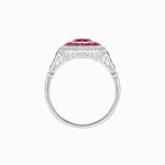 Load image into Gallery viewer, Cushion Cut Stone Engagement Ring with Spinel - Shahin Jewelry