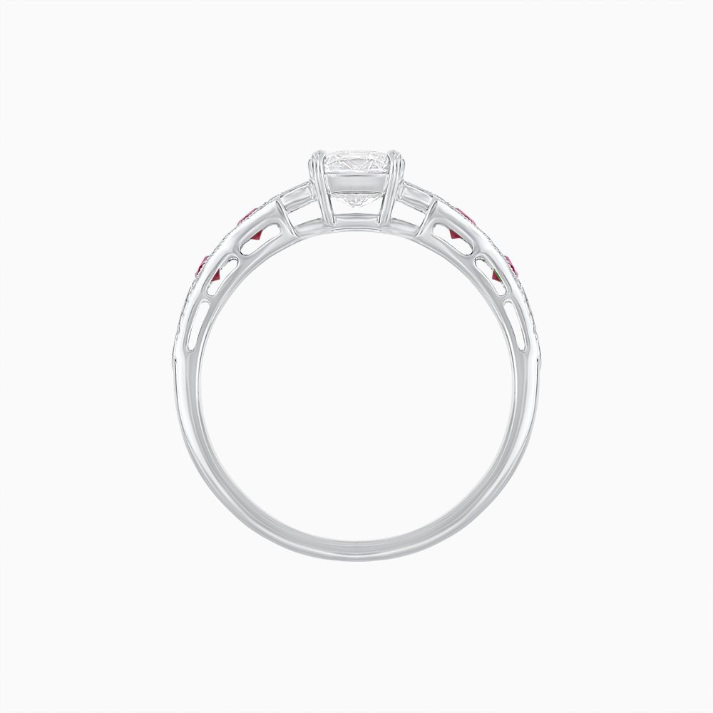 Cushion Shape Arrow Head Shank Ring with Diamond - Shahin Jewelry