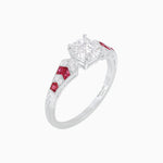 Load image into Gallery viewer, Cushion Shape Arrow Head Shank Ring with Diamond - Shahin Jewelry