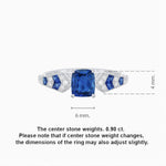 Load image into Gallery viewer, Cushion Shape Arrow Head Shank Ring with Gemstone - Shahin Jewelry