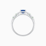 Load image into Gallery viewer, Cushion Shape Arrow Head Shank Ring with Gemstone - Shahin Jewelry