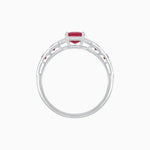 Load image into Gallery viewer, Cushion Shape Arrow Head Shank Ring with Gemstone - Shahin Jewelry