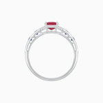 Load image into Gallery viewer, Cushion Shape Arrow Head Shank Ring with Gemstone - Shahin Jewelry