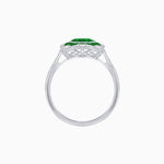 Load image into Gallery viewer, Cushion Shape Art Deco Inspired Halo Ring with Diamond and Gemstone - Shahin Jewelry