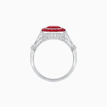 Load image into Gallery viewer, Delicate Art Deco Inspired Sapphire Target Halo Ring with Sculpted Shank - Shahin Jewelry