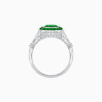 Load image into Gallery viewer, Delicate Art Deco Inspired Sapphire Target Halo Ring with Sculpted Shank - Shahin Jewelry