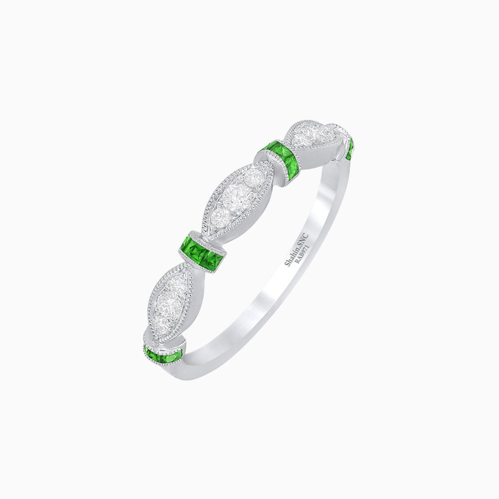 Diamond Half Eternity Band - Shahin Jewelry